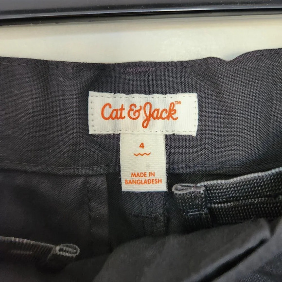 Cat and Jack 2 Piece Set Size 4 Dress Pants & Button Down Dress Shirt Black Blue - Picture 7 of 8